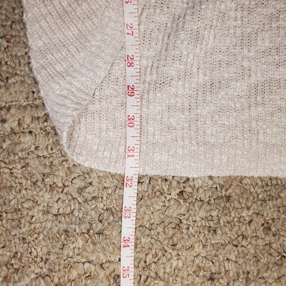 EXPRESS Round Cream High Low Lace Up Knit Sweater - Picture 8 of 9